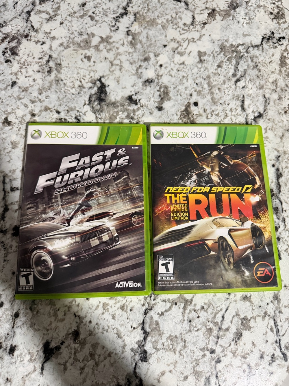 Xbox 360 Racing Game Lot - Need for Speed The Run & Fast & Furious Showdown